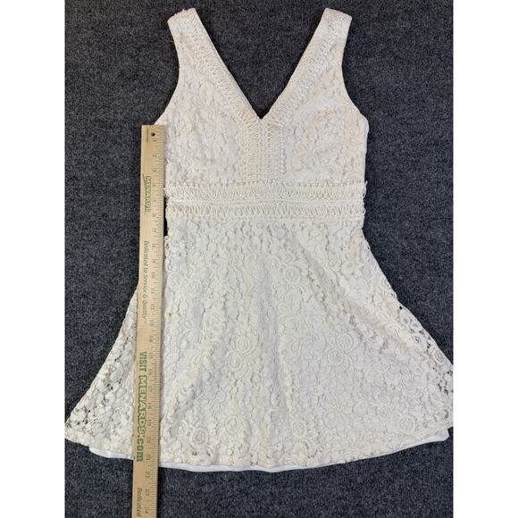 Francesca's Malinda Ivory Lace A-line Lined US Women's Size S Dress - Picture 3 of 9
